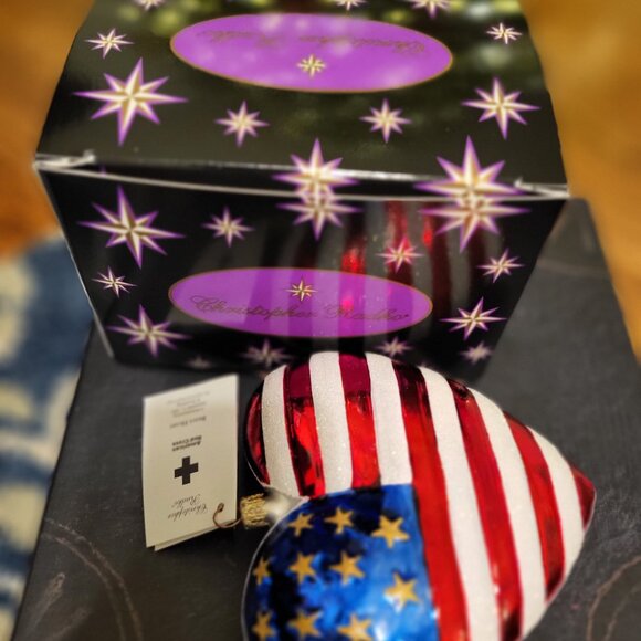 Retired Christopher Radko Brave Heart ornament 9/11 - Picture 2 of 2